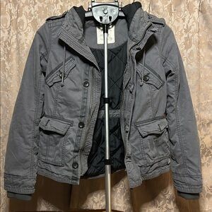 TNA Gray Military-Style Jacket